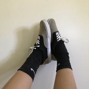 gray and black Vans classics
